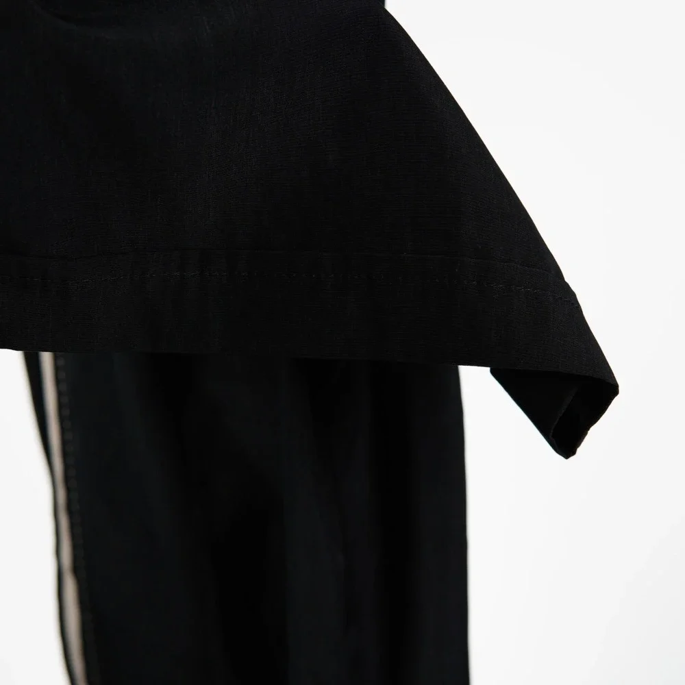 Cubavera Black Men's 3XL Guayabera Wedding Shirt Vertical Stripe Panel Big Tall